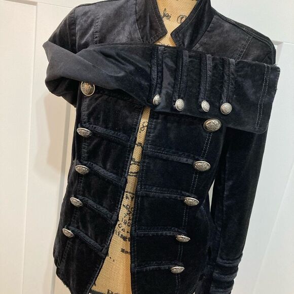 NWT Free People Velvet Fitted Military Jacket Small - Picture 7 of 13